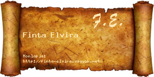 Finta Elvira névjegykártya